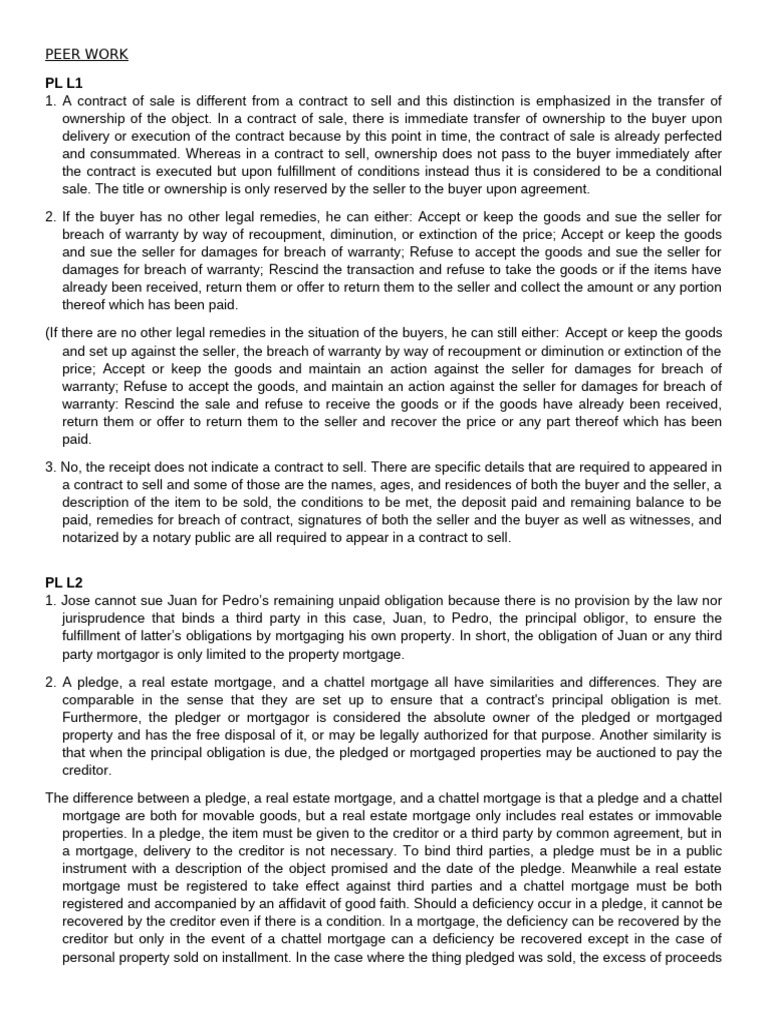 Peer Works | PDF | Mortgage Law | Breach Of Contract