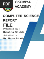 Class 12 Computer Science Practical File | PDF | Computer File | Databases