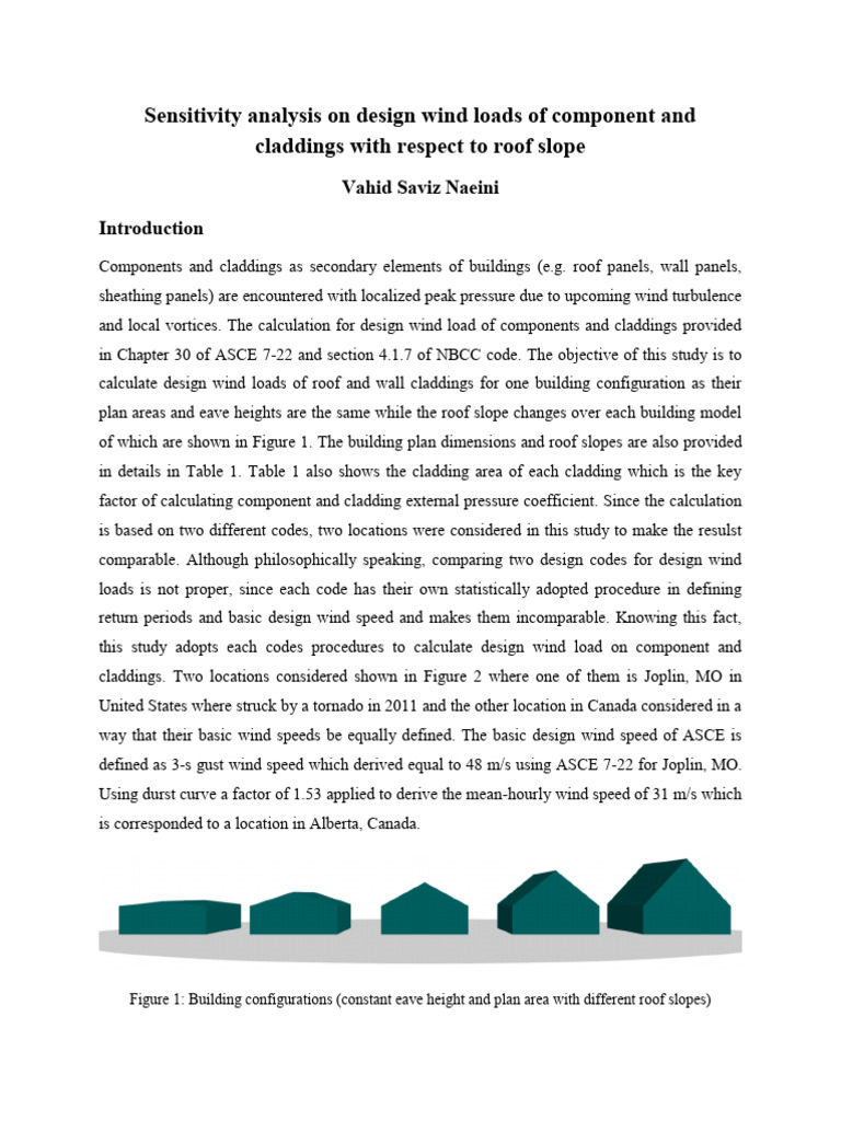 Semsitivity Analysis On Design Wind Loads of Component and Claddings ...