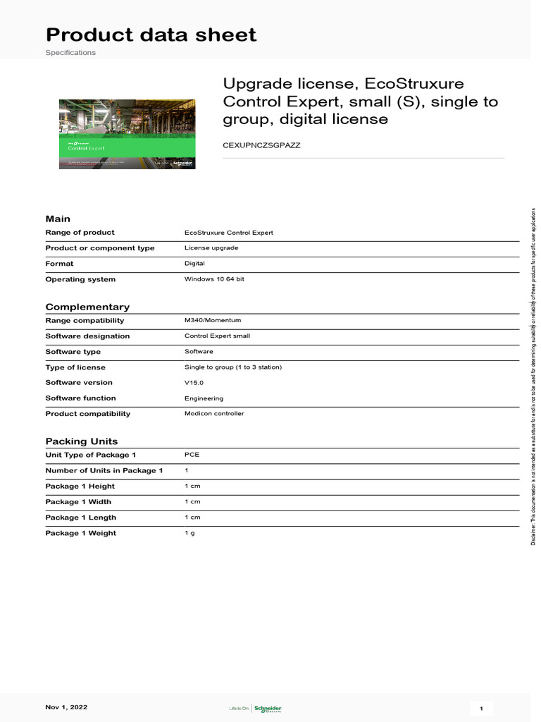 EcoStruxure Control Expert (Unity Pro) - CEXUPNCZSGPAZZ | PDF