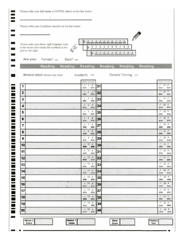 Answer Sheet | PDF