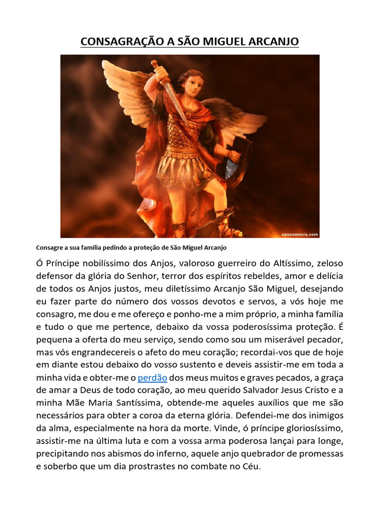 Consagração A São Miguel Arcanjo | PDF