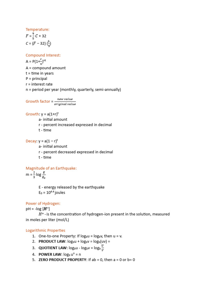 Formula q3 Genmath | PDF