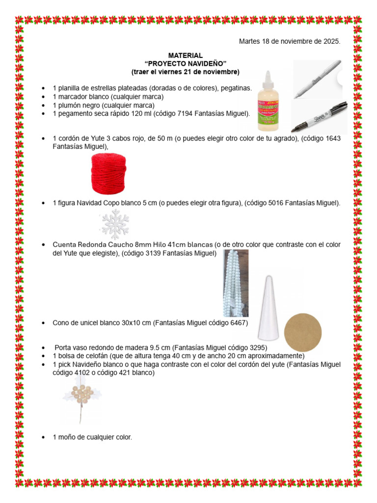 Material Proyecto Navideño | PDF
