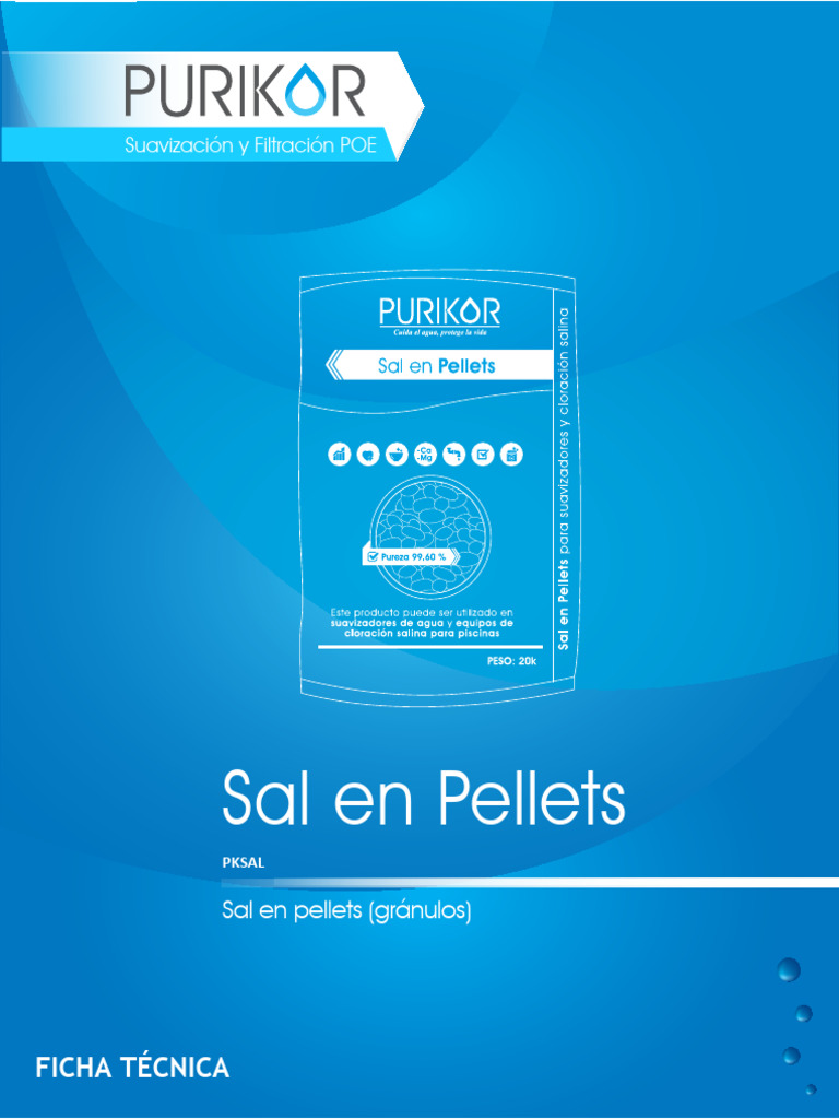 Ficha Tecnica Sal en Pellets | PDF | Sal (química) | Agua