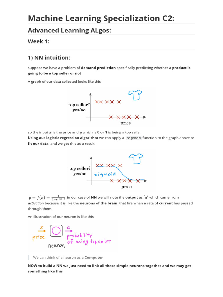 Machine Learning Specialization C2 Week 1 | PDF | Computational ...
