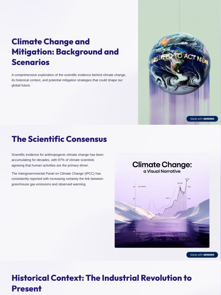 Climate Change and Mitigation Background | PDF | Climate Change ...