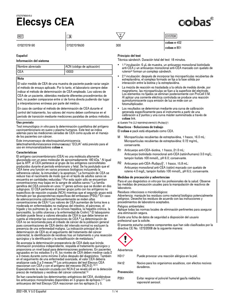 Inserto CEA | PDF | Calibración | Laboratorios