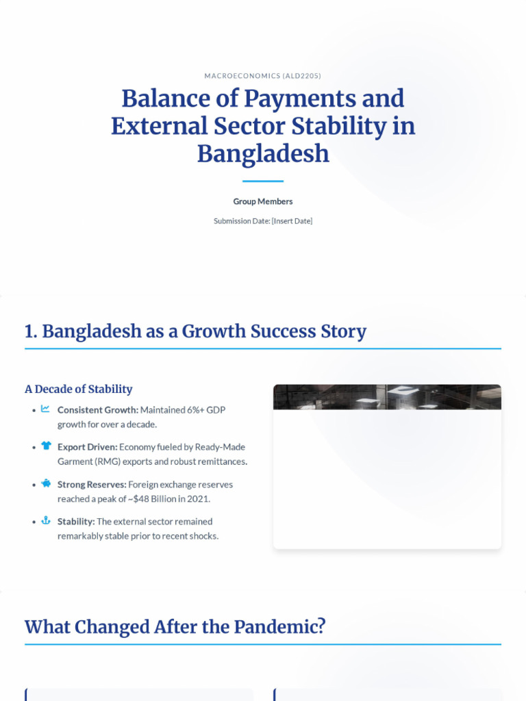 Balance of Payments and External Sector Stability in Bangladesh | PDF