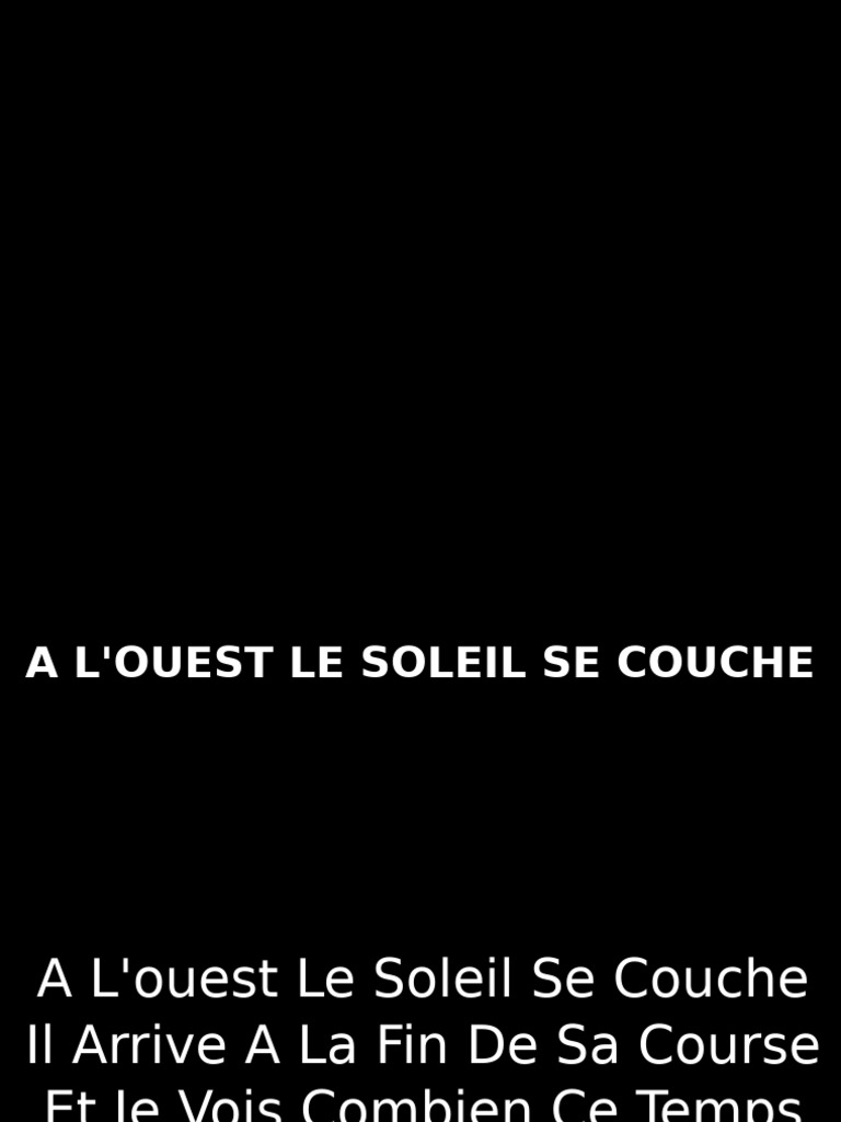 A L'ouest Le Soleil Se Leve PDF — free download