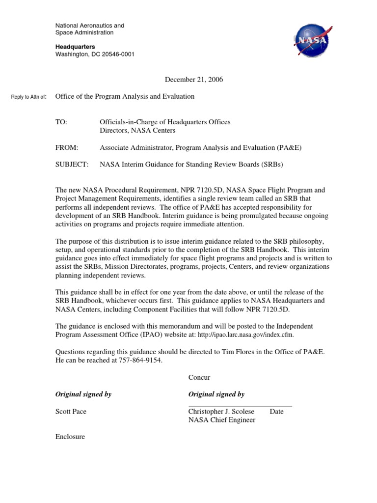 NASA Interim Guidance for SRBs | PDF | Space Shuttle Solid Rocket ...