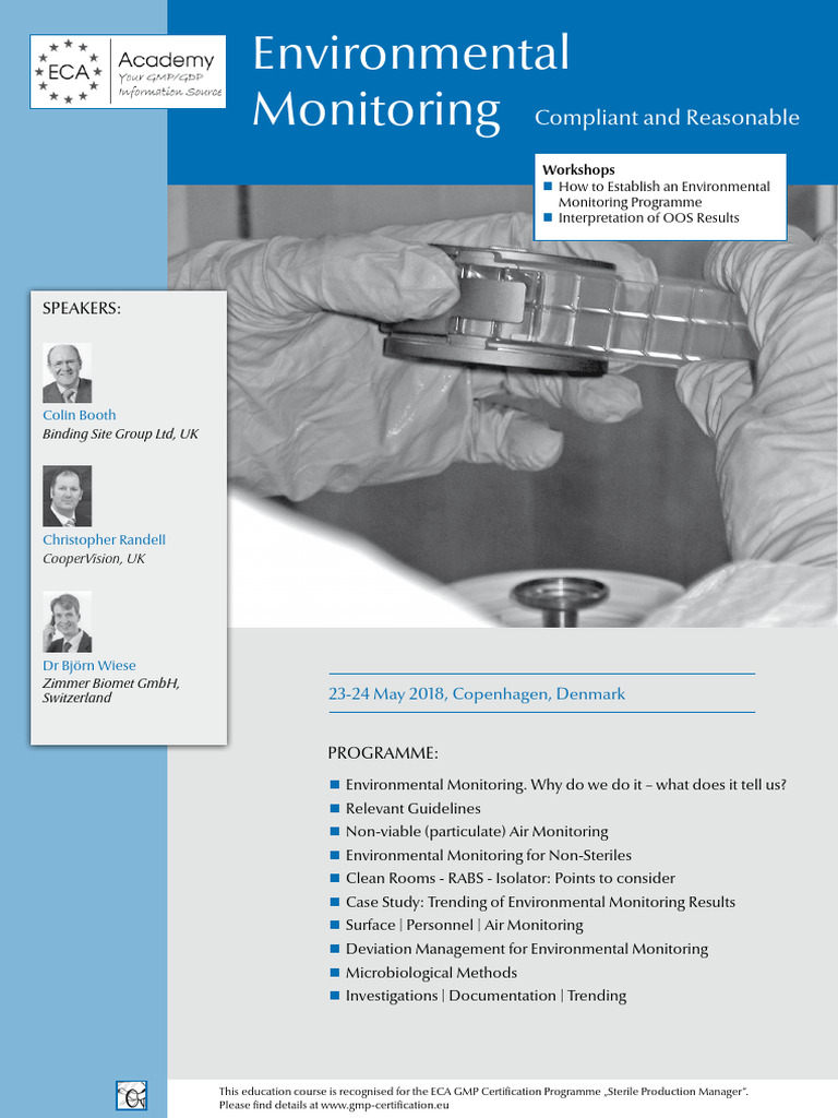 ECA Environmental Monitoring | PDF | Environmental Monitoring | Receipt
