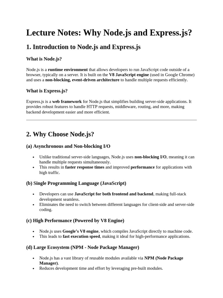 Lecture5-Node and Express | PDF | Java Script | Information Technology