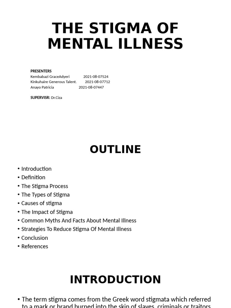 The Stigma of Mental Illness Psychiatry | PDF | Social Stigma | Mental ...