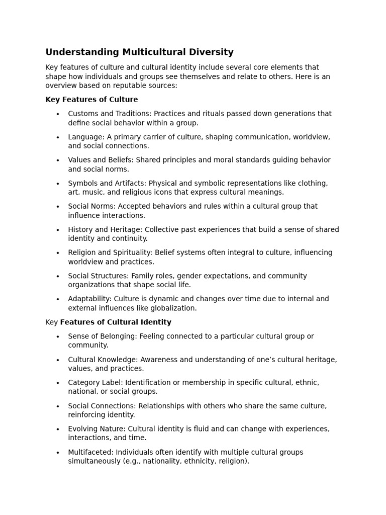 Understanding Multicultural Diversity | PDF | Communication ...
