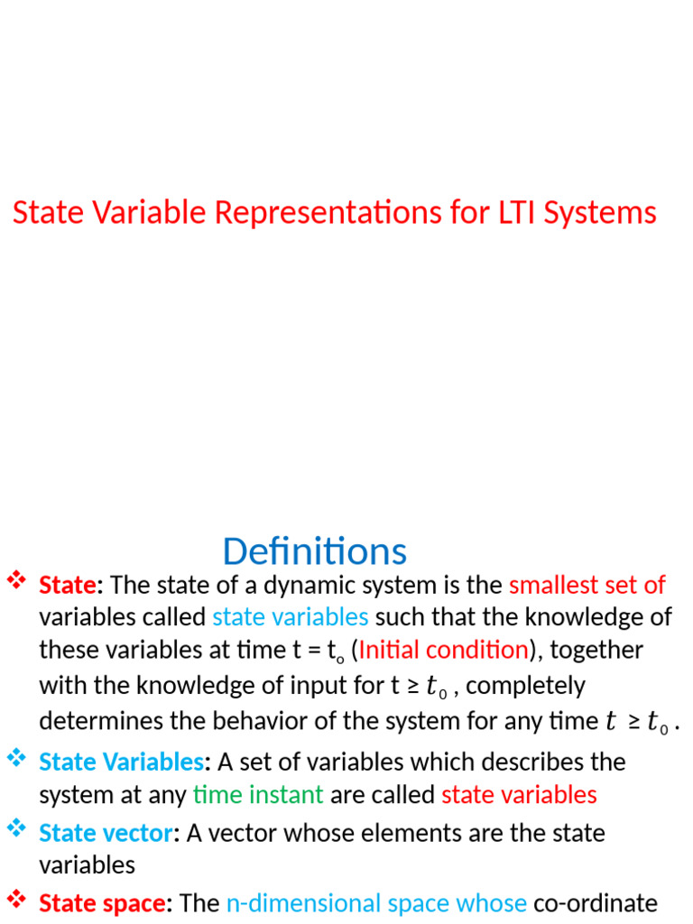 Ch-3 State Variable Analysis | PDF | Electrical Network | Equations