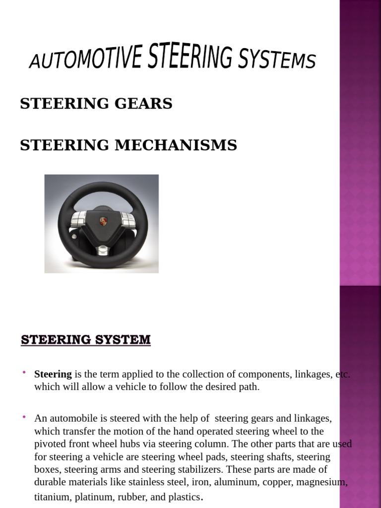 Steering System | PDF | Steering | Gear