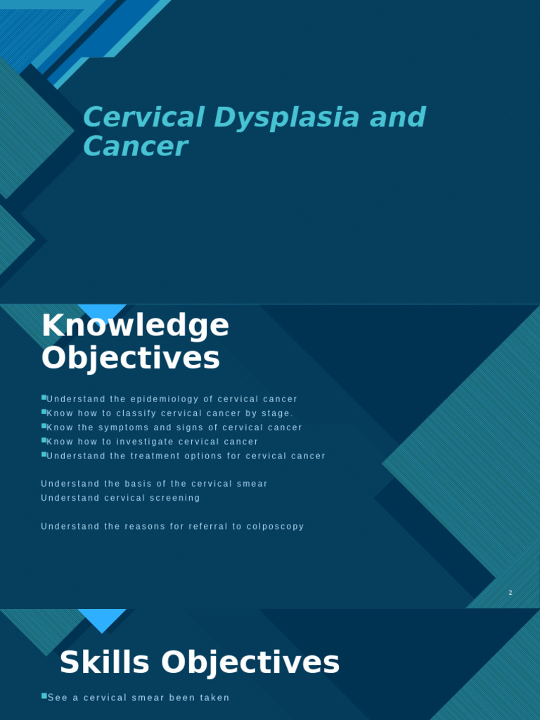 Cervical Dysplasia and Cancer | PDF | Cervical Cancer | Gynaecologic ...