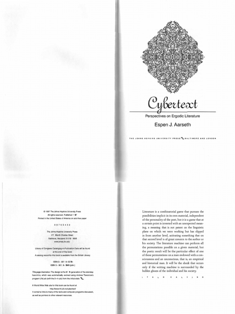 Aarseth - Cybertext | PDF | Labyrinth | Narrative