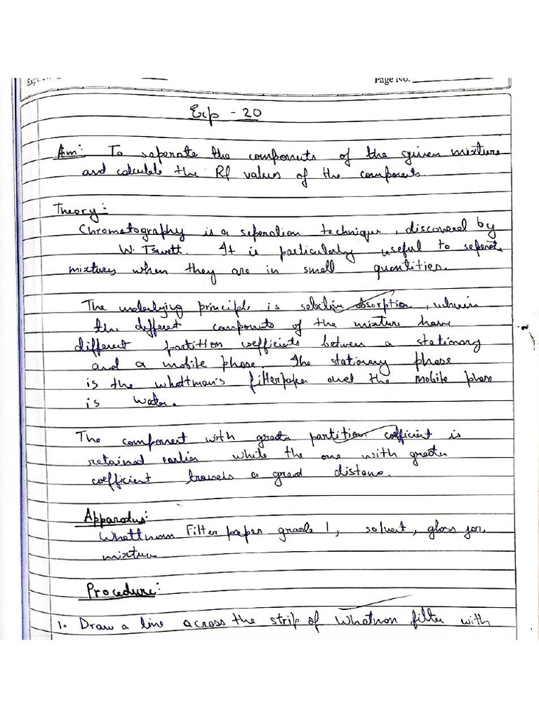Chromatography Practical | PDF