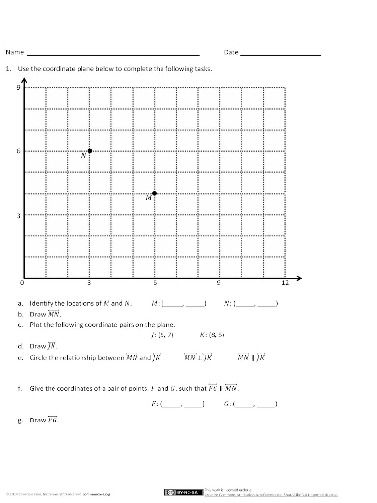5.g.a.1 5th Grade Construct Parallel Line Segments Worksheets PDF Set 2 ...