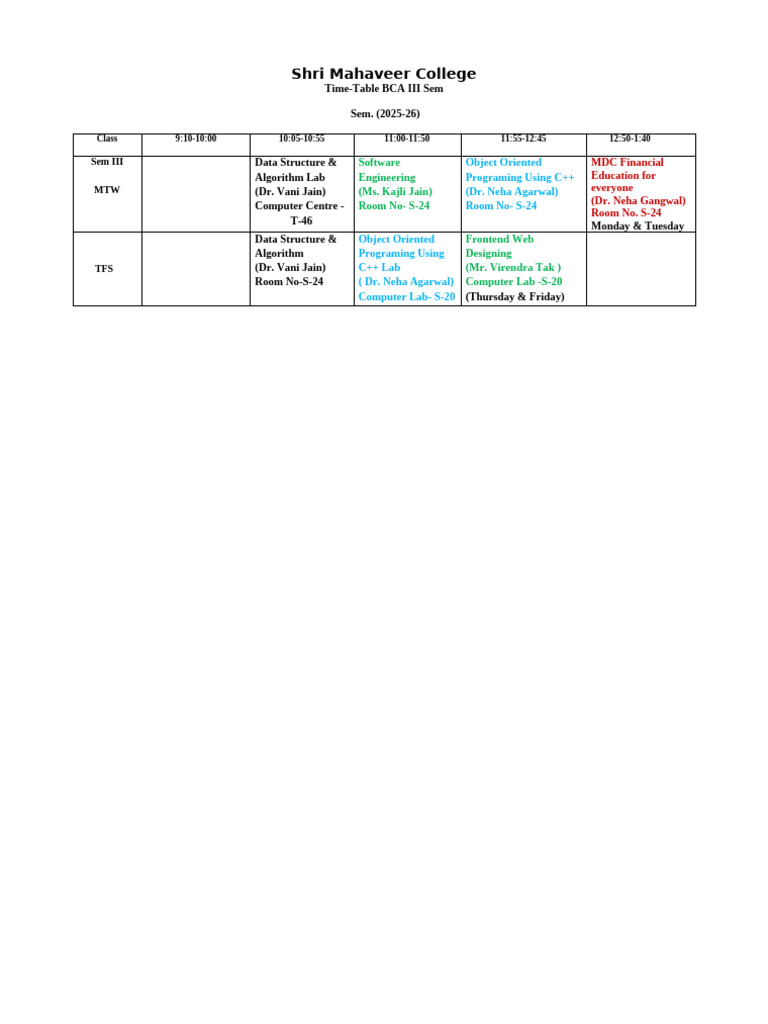 Bca Sem III | PDF