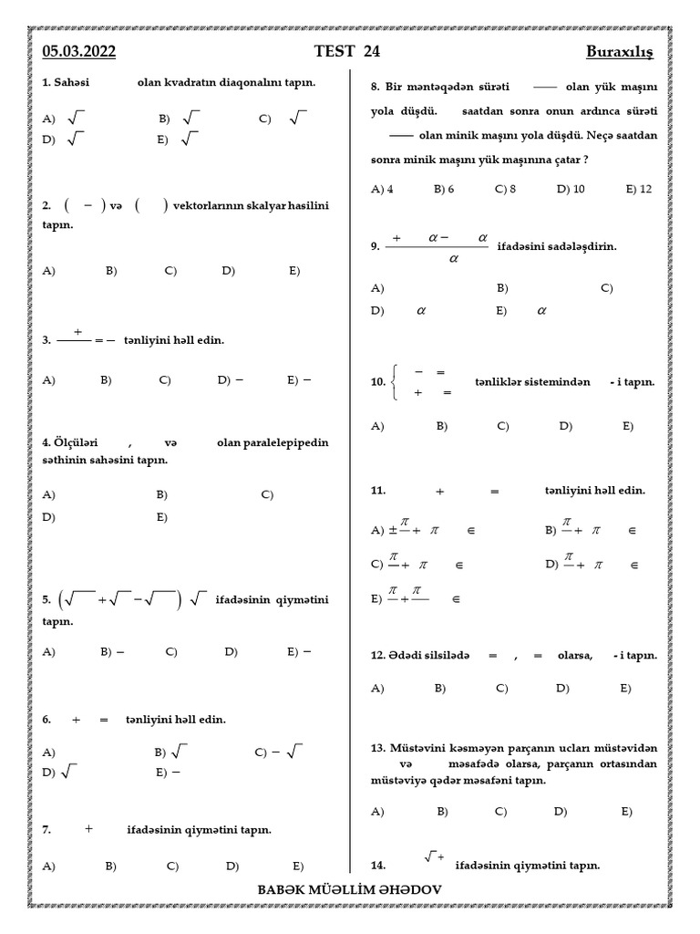 Test 24 | PDF