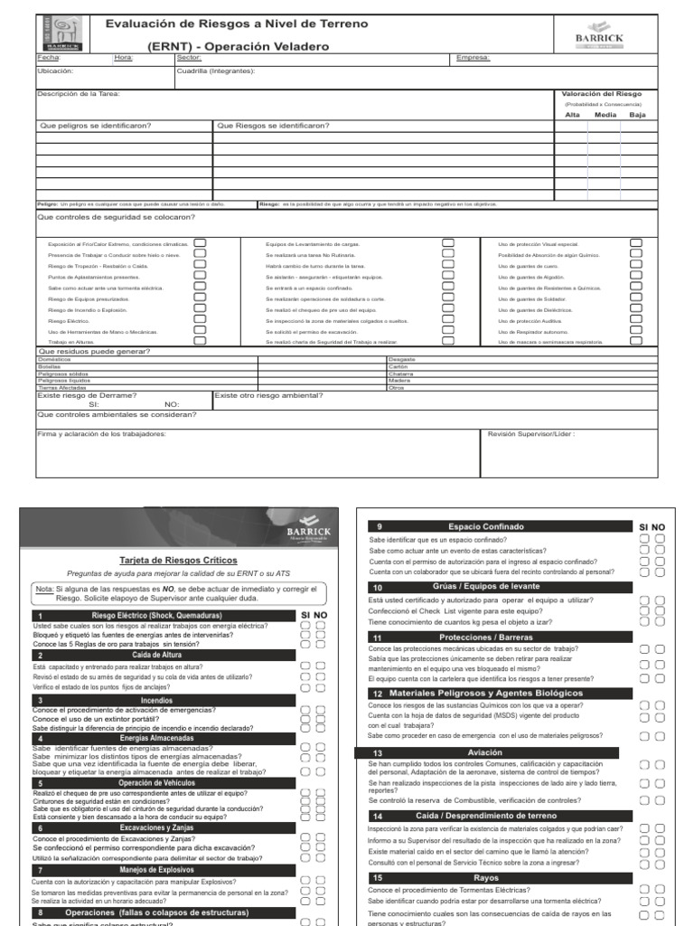 ERNT - Formulario | PDF | Guante | Soldadura
