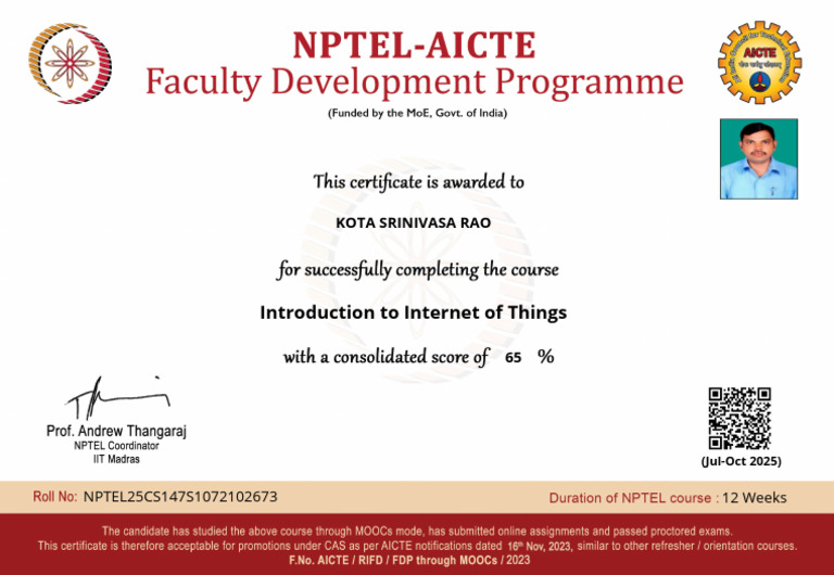 Introduction To Internet of Things FDP | PDF