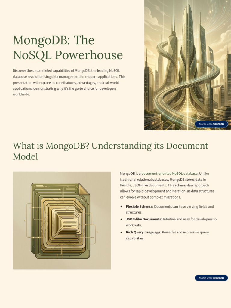 MongoDB The NoSQL Powerhouse | PDF | No Sql | Mongo Db