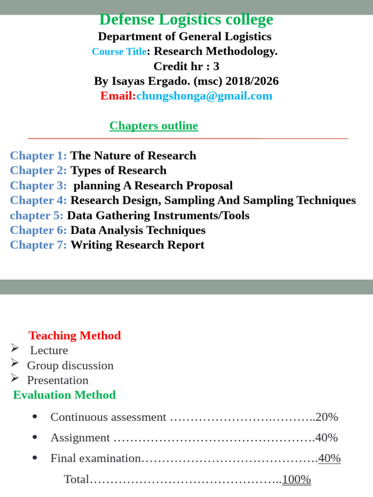 Research Method Chapter 1. | PDF | Methodology | Quantitative Research