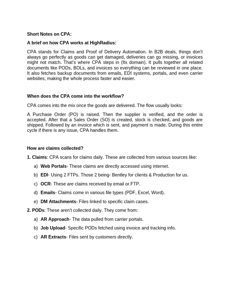 CPA Notes | PDF