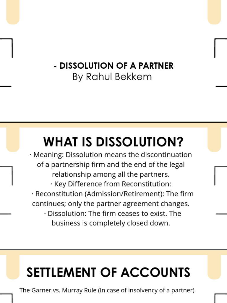 Dissolution of Partner - Rahul | PDF | Liability (Financial Accounting ...