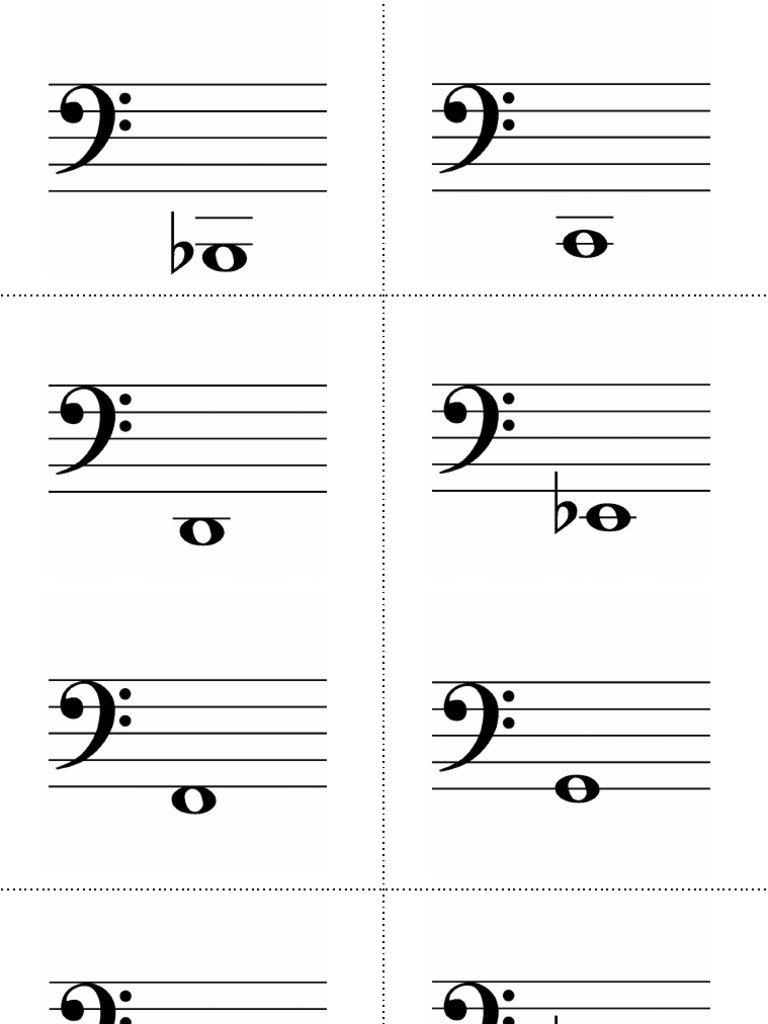 Beginning Band Four Note Flashcards | PDF