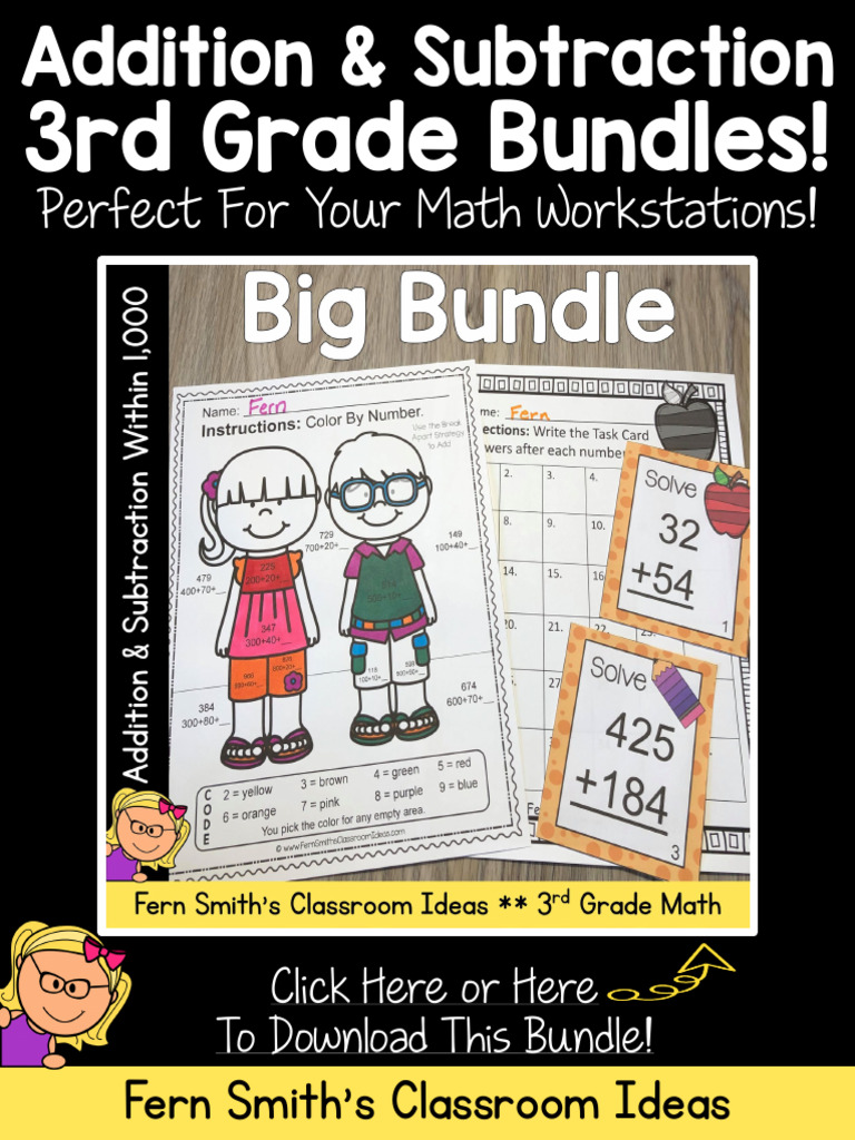 3rd Grade Bundles!: Perfect For Your Math Workstations! | PDF