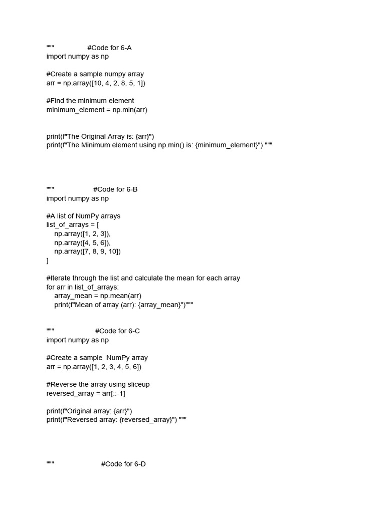 Python Practical 6 Codes | PDF