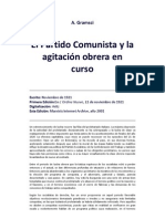 A. Gramsci -El Partido Comunista y la agitación obrera en curso(1921)