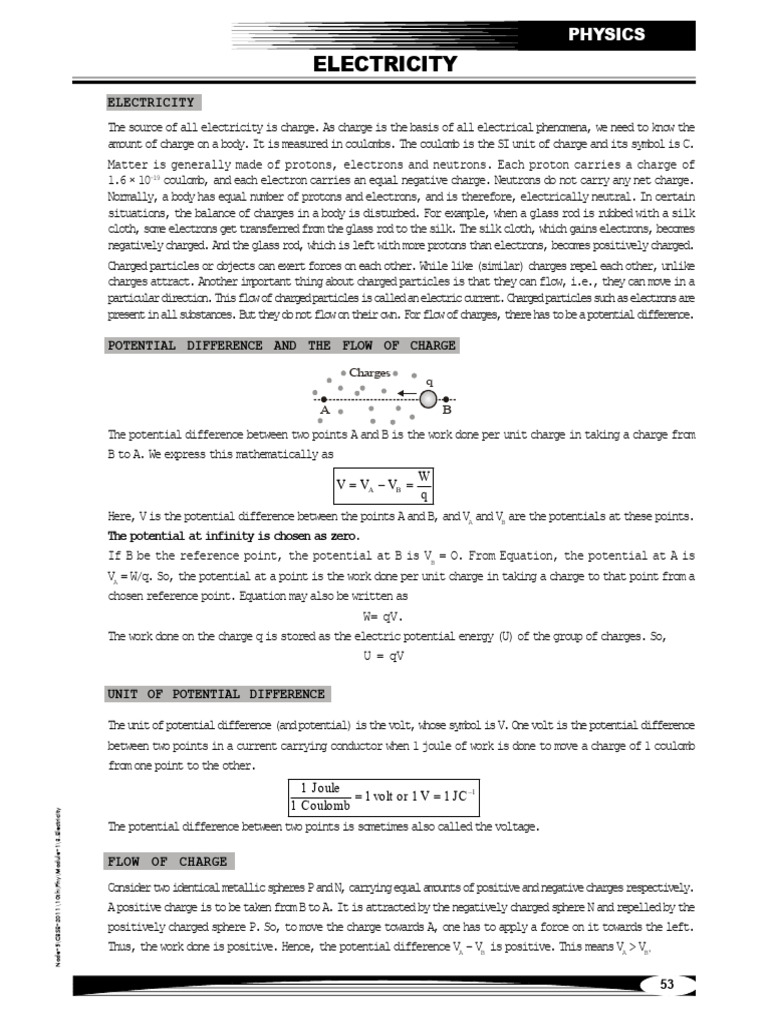 Electricity | PDF | Electric Charge | Electric Current