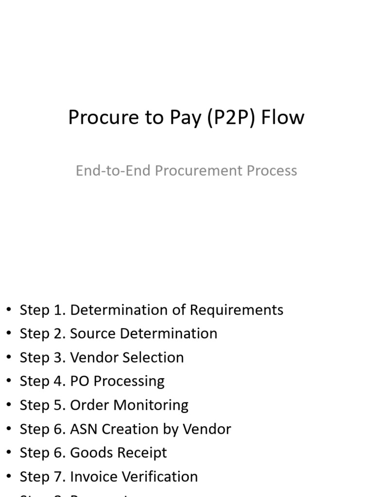 P2P Process Flow | PDF