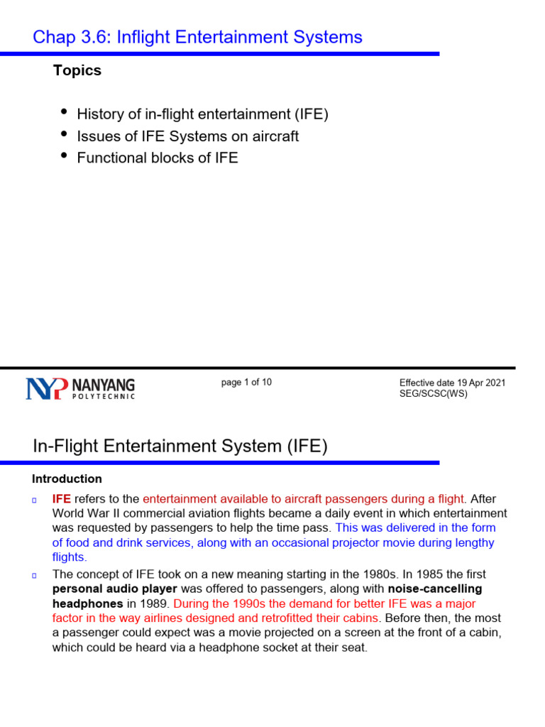 Chap3.6 IFEsystem | PDF | Aviation | Computing