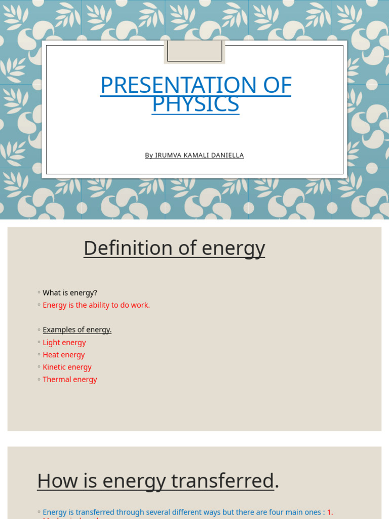 Presentation of Physics PPTX (Without Edits) | PDF