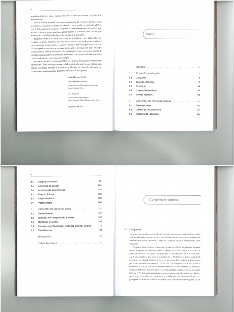 Álgebra Escolar Editora 1 Parte | PDF
