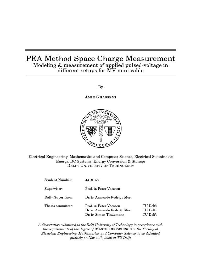 PEA Method Space Charge Measurement | PDF | Transmission Line ...
