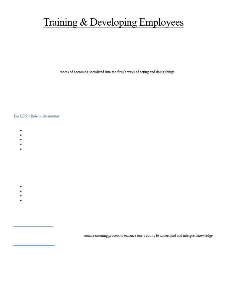 Training - Developing Employees | PDF | Employment | Learning