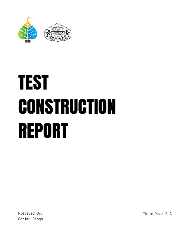 How To Write A Test Construction Report | PDF | Adolescence | Gender