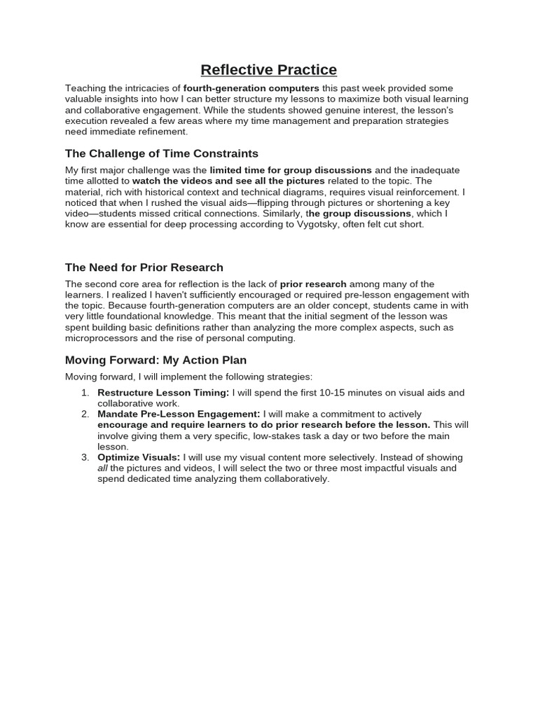 Reflective Practice | PDF