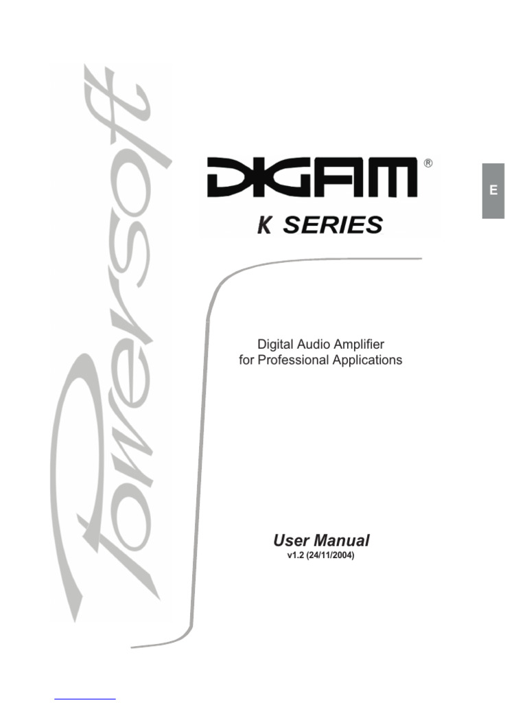 Digam K Series | PDF | Loudspeaker | Amplifier