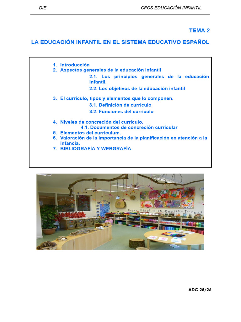Tema 2. 25 - 26 - 1 | PDF | Plan de estudios | Educación de la primera ...