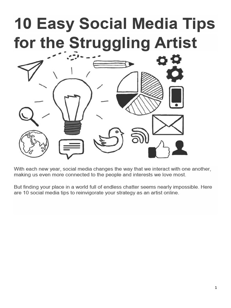 10 Easy Social Media Tips For The Struggling Artist | PDF | Adobe ...
