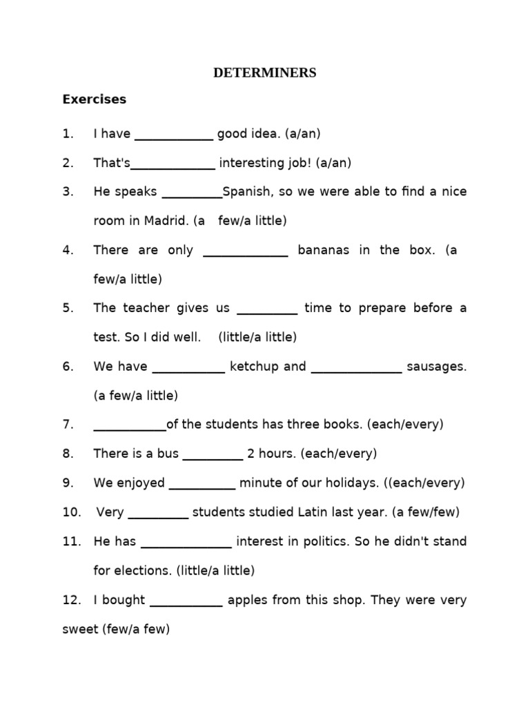 Determiners 1 | PDF